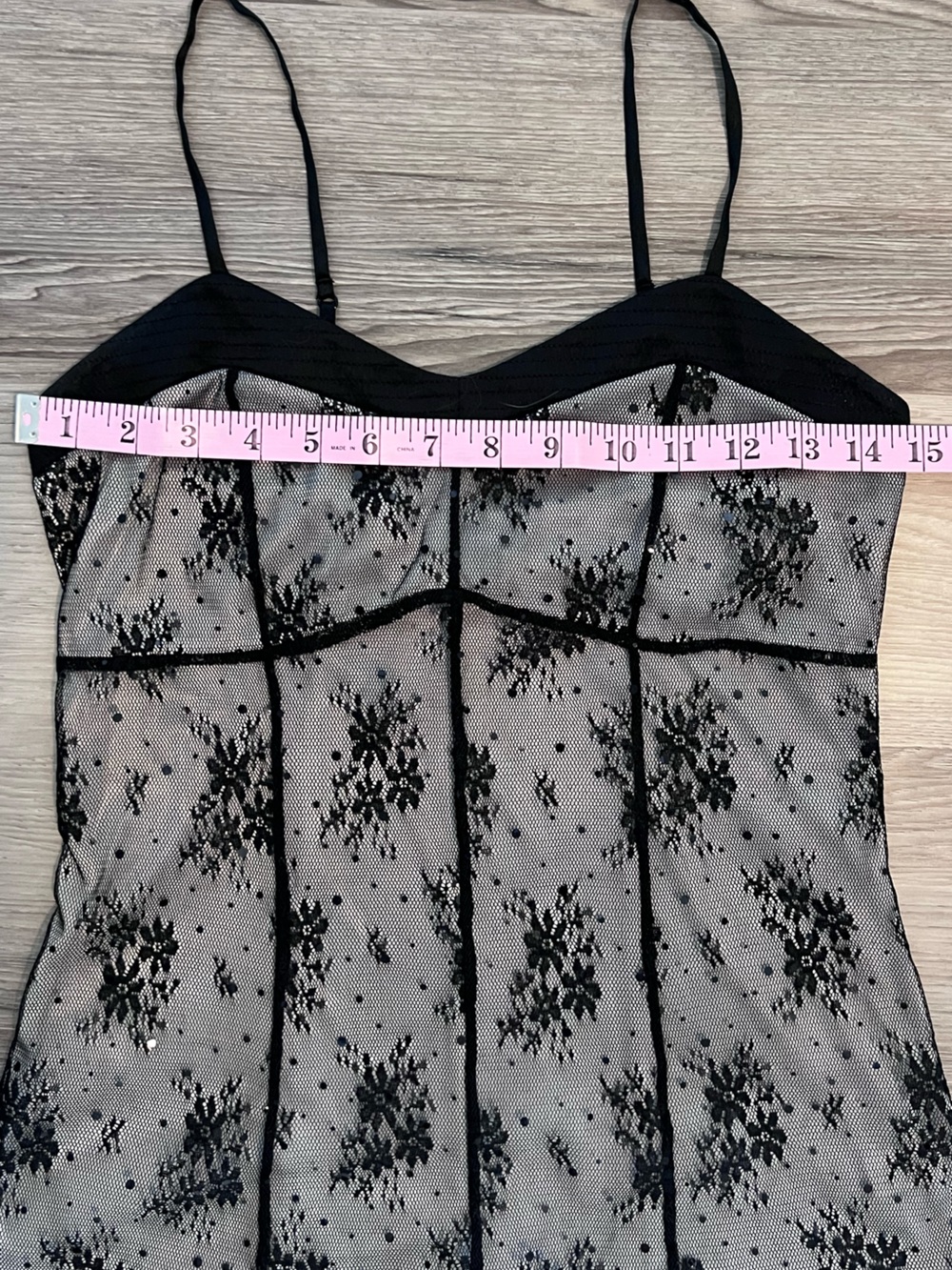 Express Black Floral Lace Spaghetti Strap Cami - Picture 7 of 8